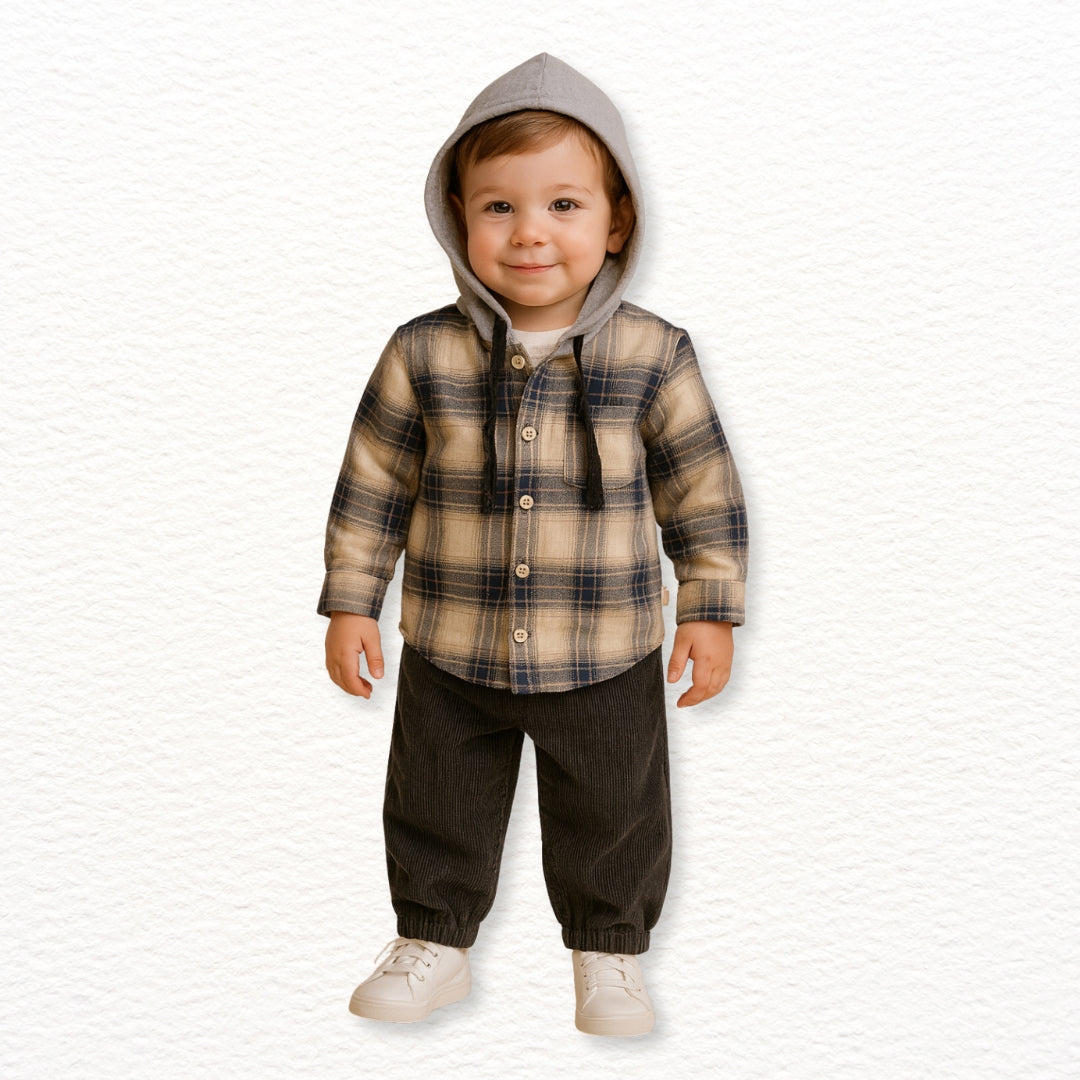 Conjunto Niño Camisa | Gris