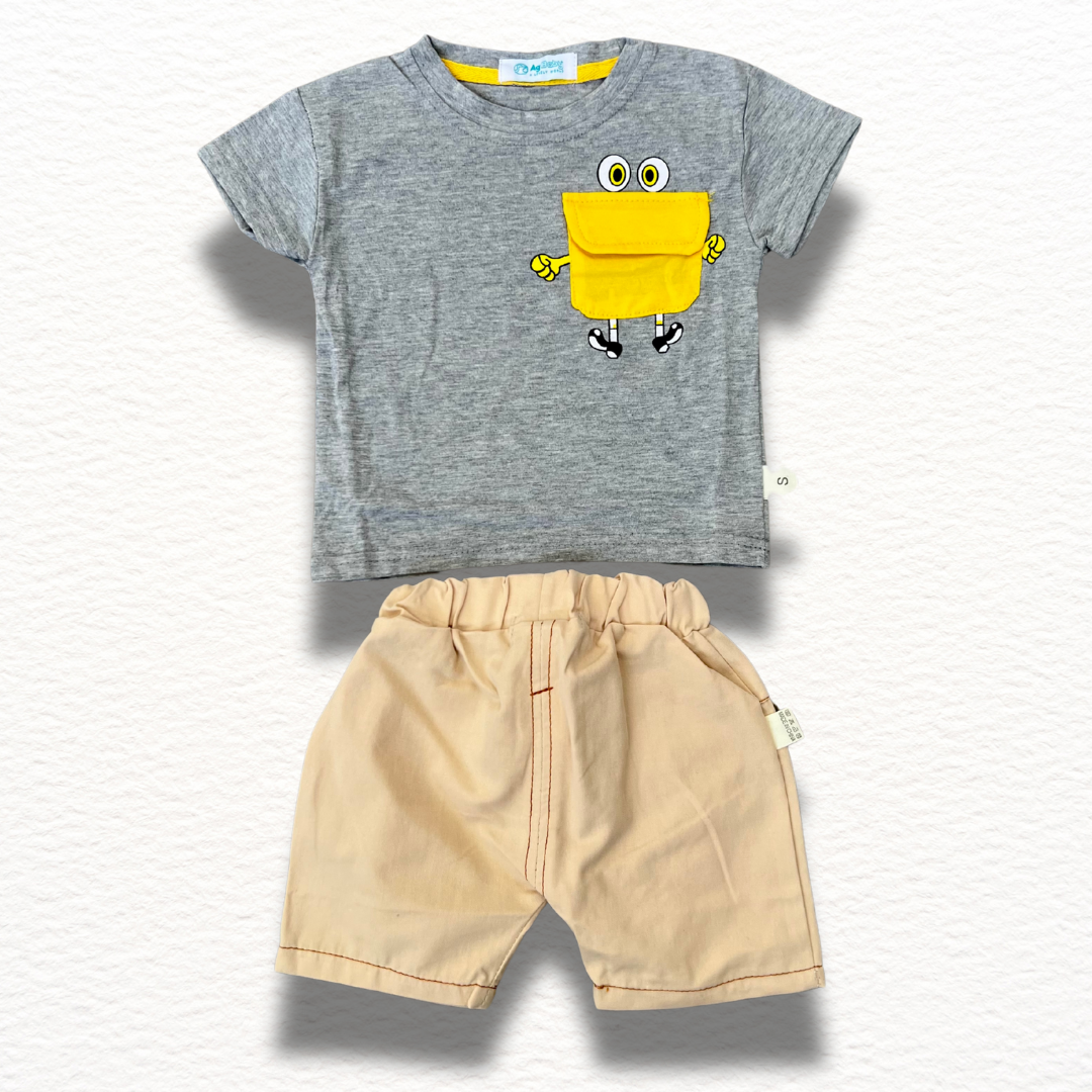 Conjunto Niño Estampado | Gris
