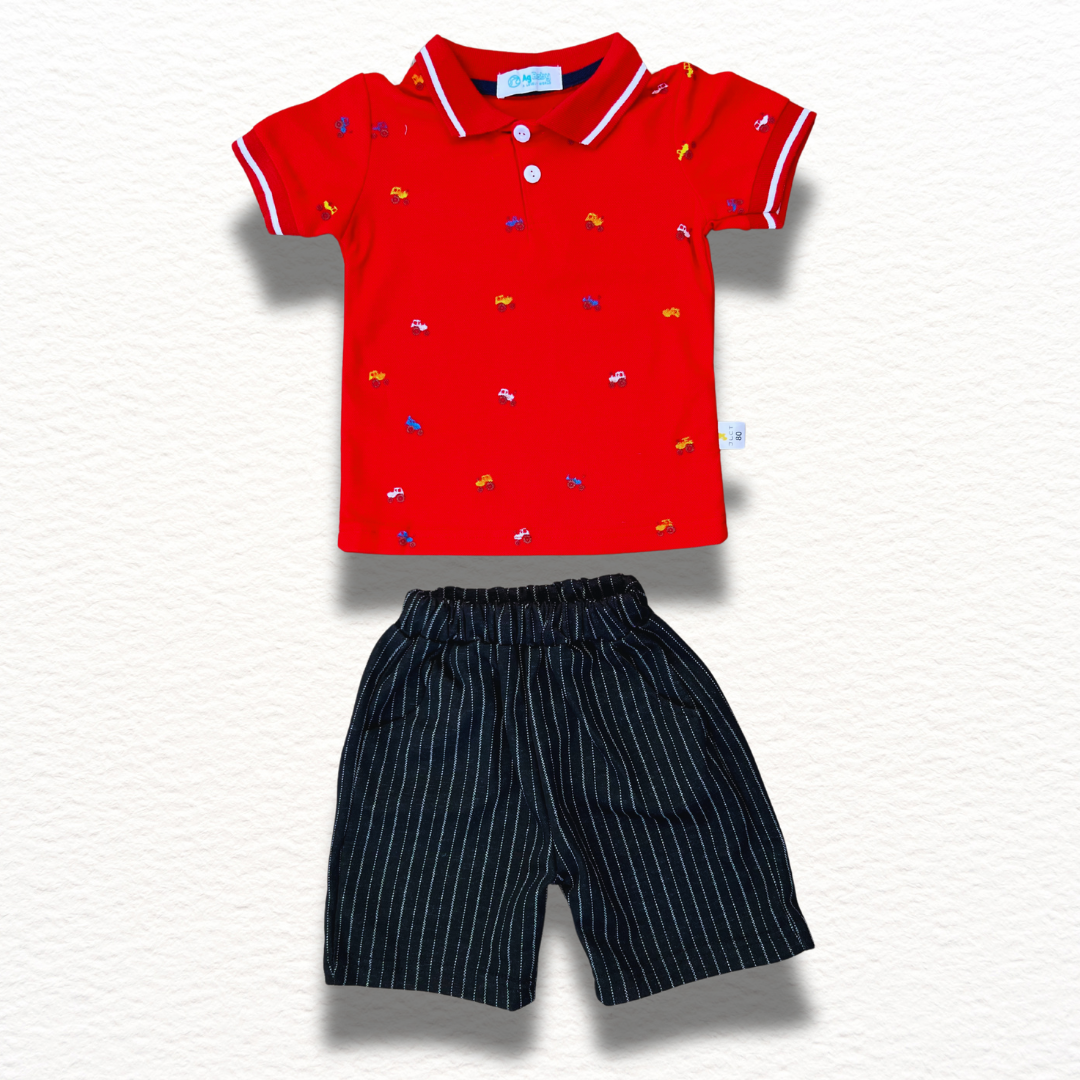 Conjunto Niño Tractor | Rojo