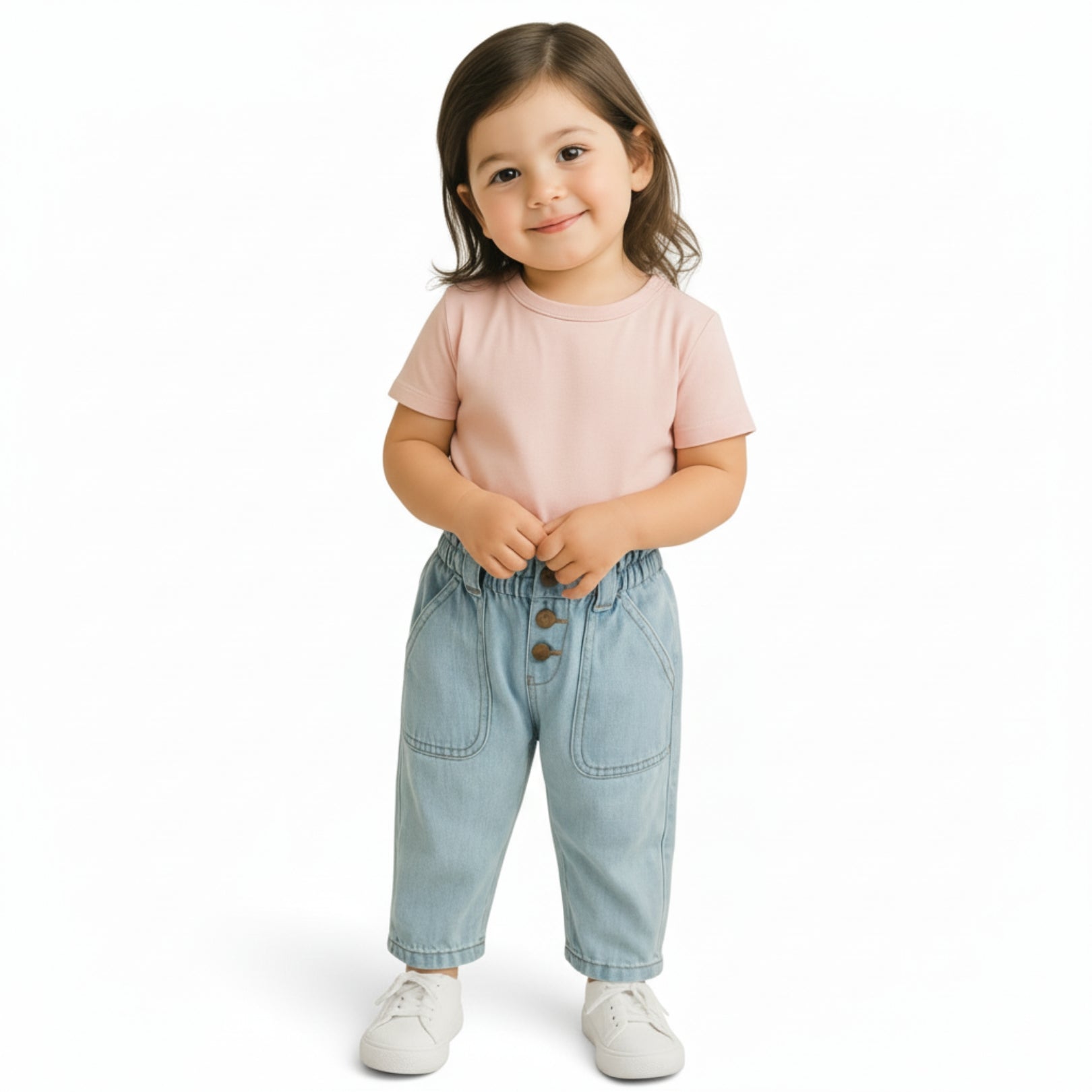 Pantalón Jeans Triple Botón