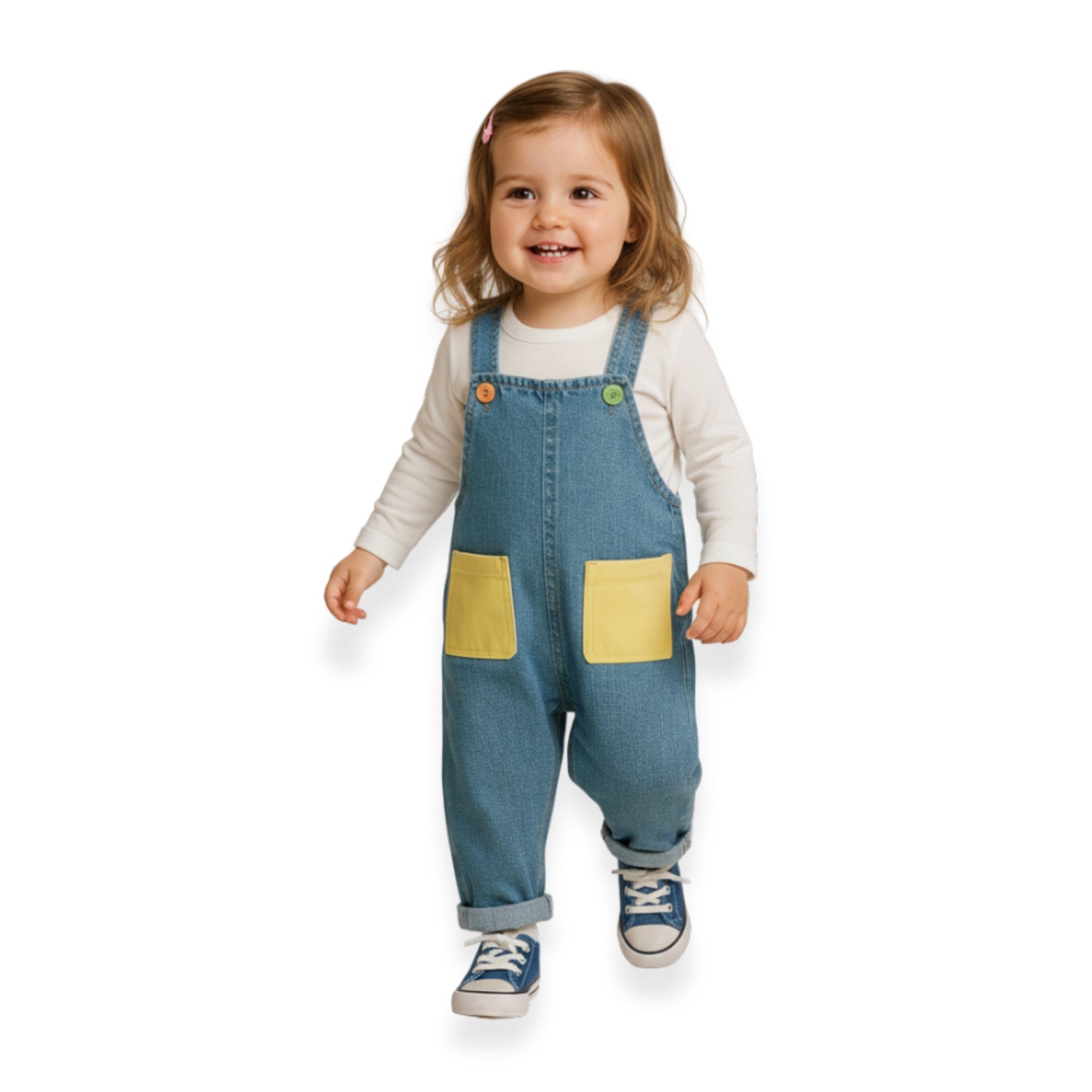 Jardinera Pocket Fun | Denim Celeste