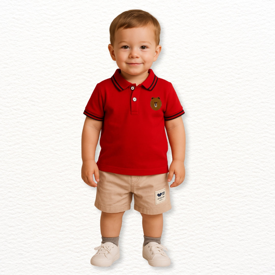 Conjunto Niño Osito | Rojo