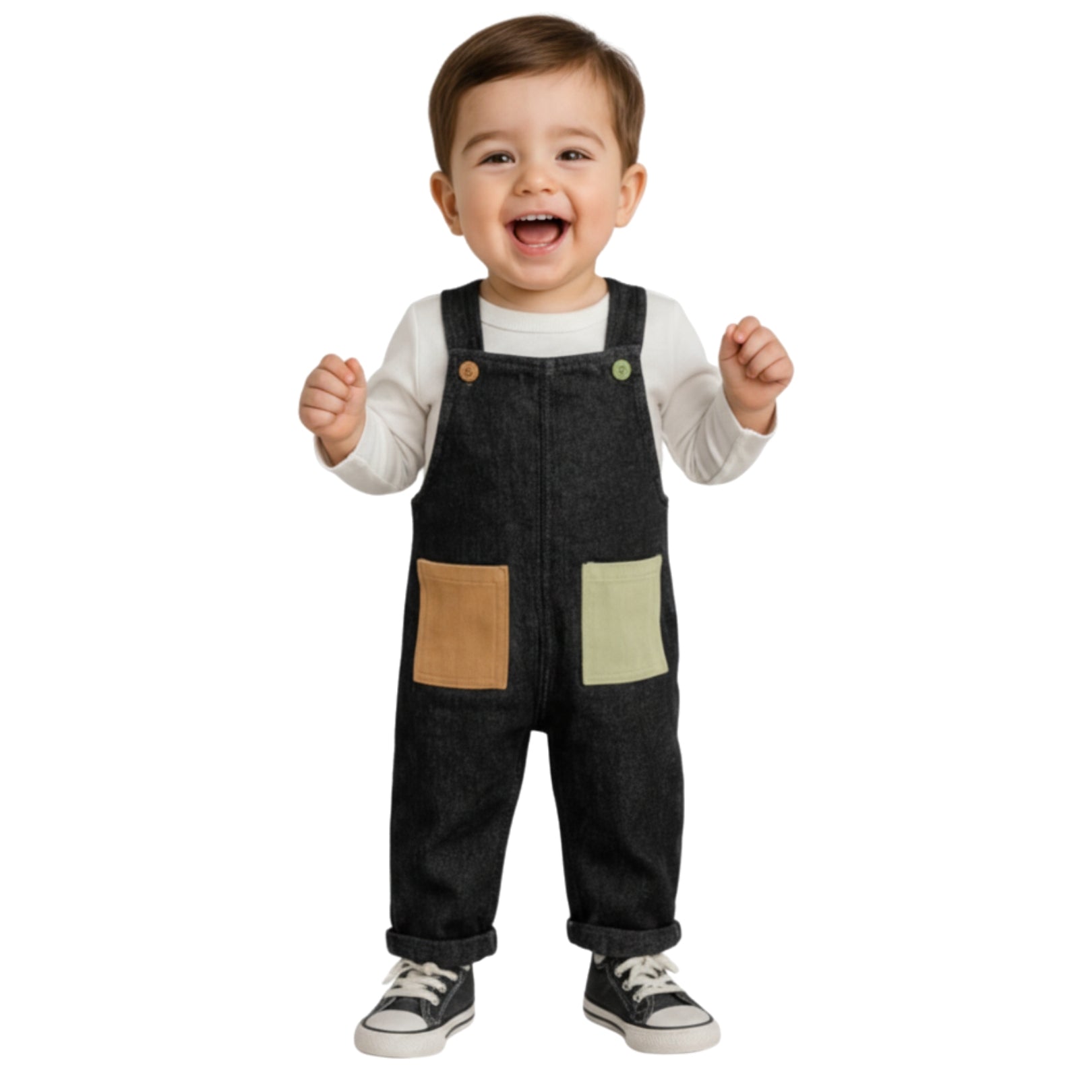 Jardinera Pocket Fun | Denim Negro