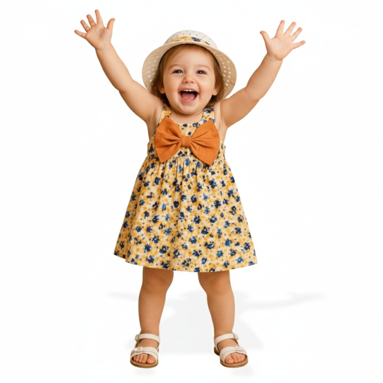 Vestido Brisa Floral  | Naranjo